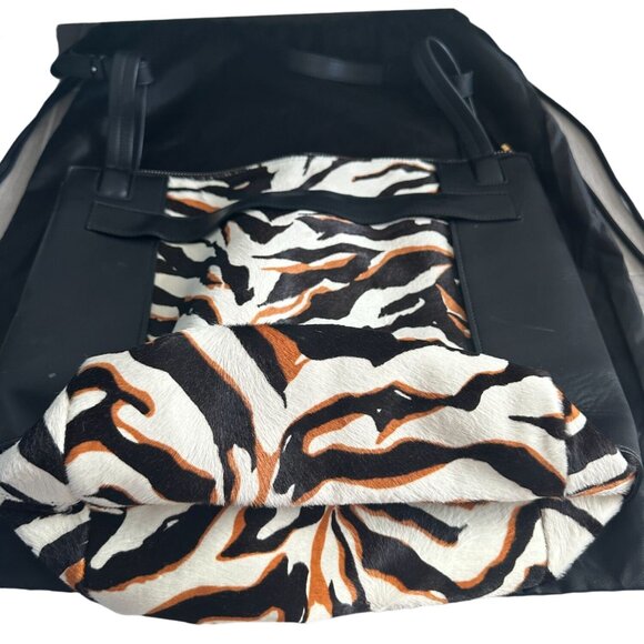 BALENCIAGA Limited Bergdorf Goodman 111th Aniv Zebra CalfHair Kendall Bucket Bag - Picture 8 of 16